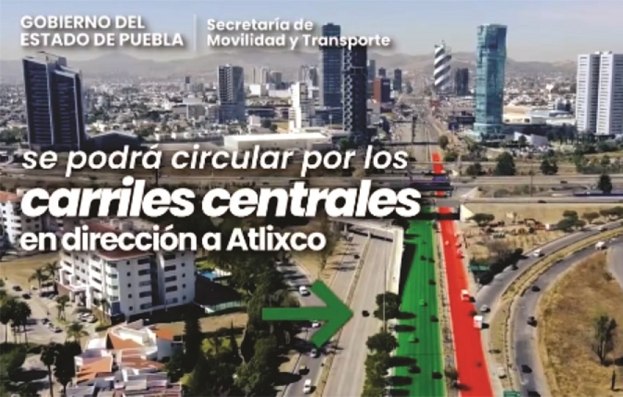 Cerrarán la Atlixcáyotl, con sentido a Puebla, del 18 al 26 de marzo