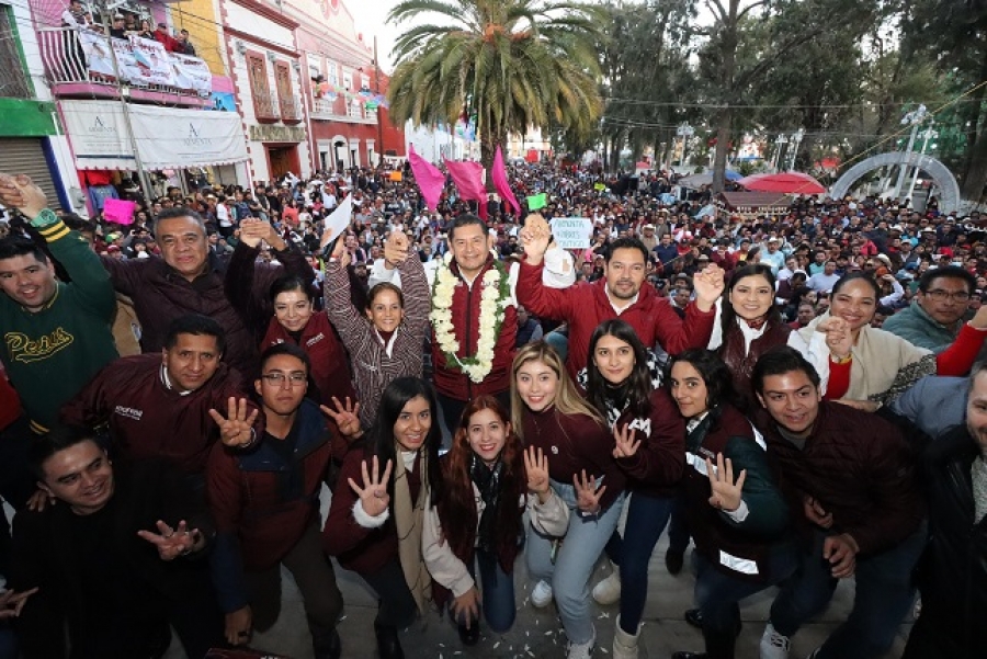 Puebla con crecimiento económico y social, para generar empleo: Armenta