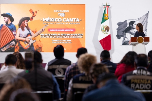 Destaca Sheinbaum alta participación en concurso México Canta por la Paz