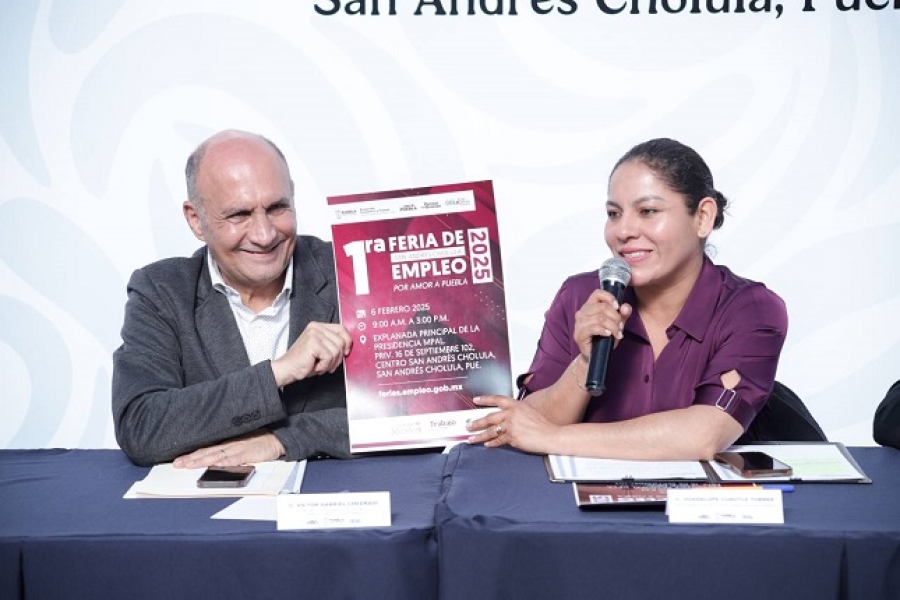 Anuncian Gobierno de San Andrés Cholula y del Estado Feria del Empleo 2025