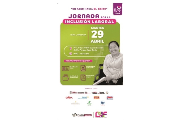 Invita SMDIF a la Primera Jornada por la Inclusión Laboral en CMERI