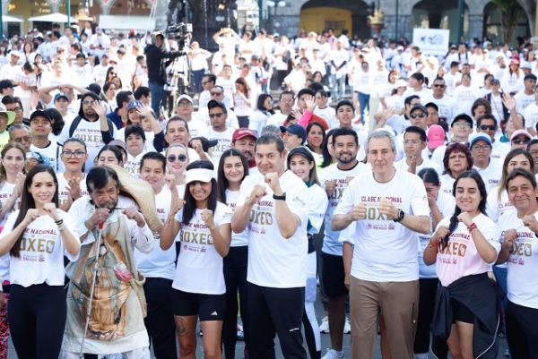 Por la paz y contra las adicciones, Puebla se unió a Clase Nacional de Boxeo de la presidenta Sheinbaum