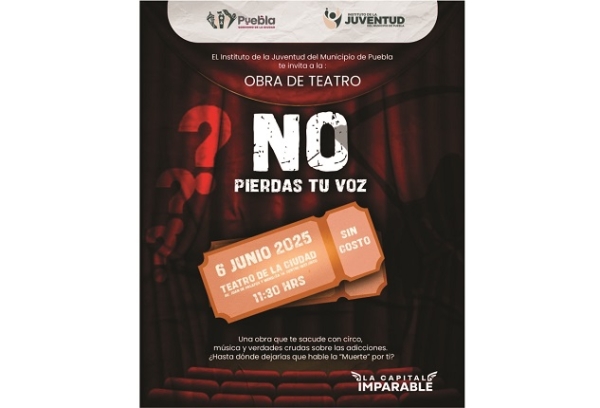 Gobierno de la Ciudad promueve “No pierdas tu voz”: Teatro con causa para prevenir adicciones en jóvenes