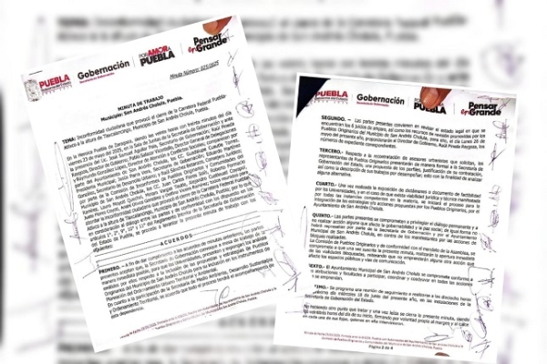 Tras acuerdos, Pueblos Originarios de Cholula levantan bloqueo en la federal a Atlixco