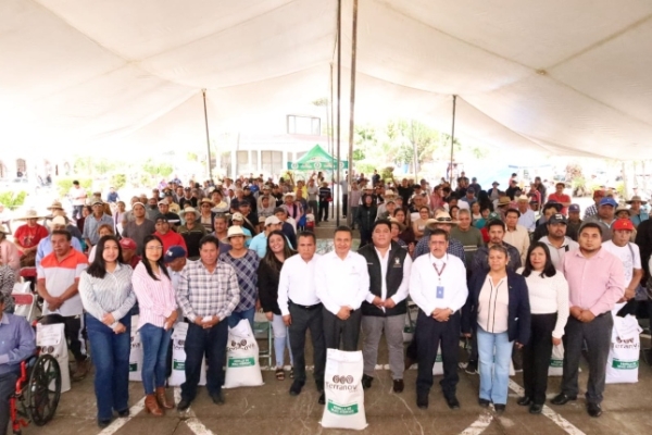 Entregan semilla mejorada a 250 productores de Coronango
