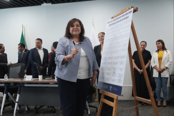 Firman en Congreso Carta de Compromisos para una Sana Convivencia Escolar en Puebla
