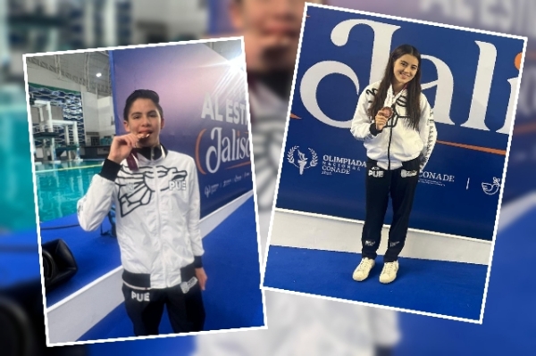 Dos medallas más de bronce para Puebla en natación de la Olimpiada Nacional