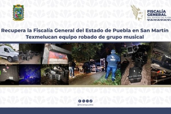 Recupera Fiscalía los instrumentos y equipo de Los Ángeles Azules