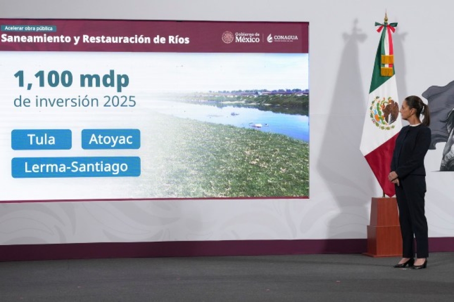 Conagua anuncia inversión de 186 mil 547 mdp para 37 proyectos entre 2025 a 2030