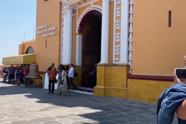 Celebra Tonantzin Fernández filmación de telenovela en San Pedro Cholula