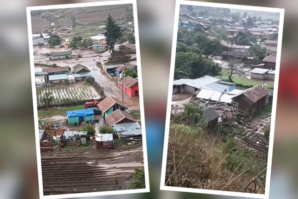 Tromba provoca inundaciones en Chignahuapan; activan apoyo de emergencia en Ajolotla